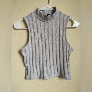Forever 21 Light Gray Ribbed Tank Top